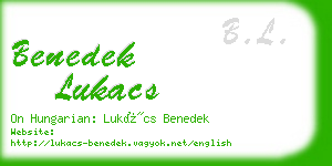 benedek lukacs business card